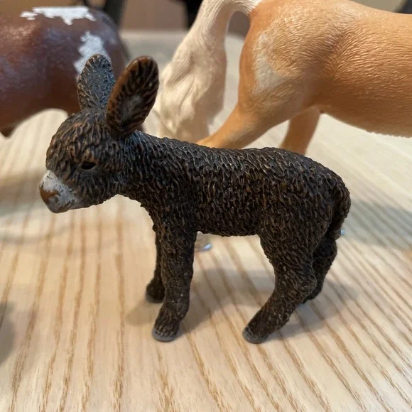 A lot of five Schleich Toys Long Horn Bull Horse Fox Hippo Baby Burrow - Picture 4 of 6